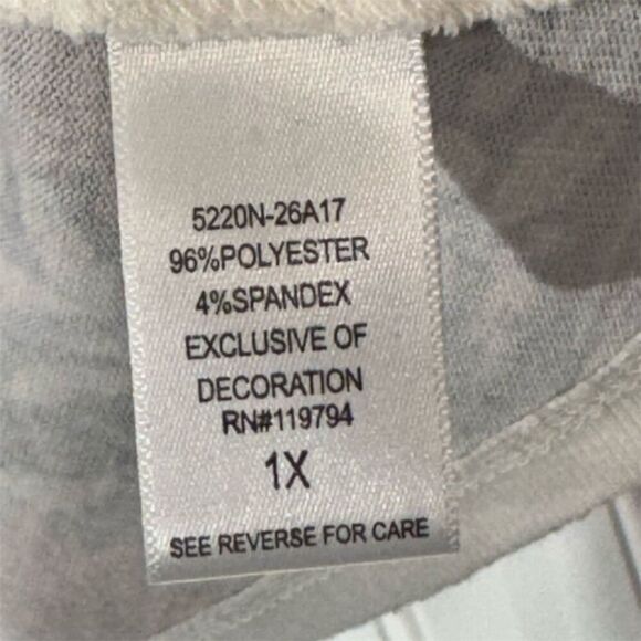 OneWorld 1X Boho Embroidered Tunic Top Tie-Dye Tribal Print Asymmetrical Hem - Picture 7 of 9